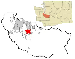 Location of South Hill, Washington