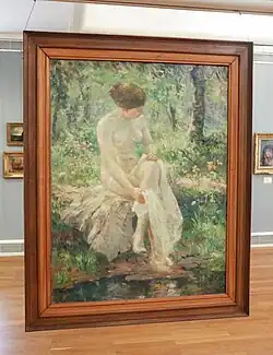 Woman Bathing by Pierre-Auguste Renoir, (1868-1869)