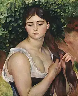 Girl Braiding Her Hair (Suzanne Valadon), 1885, Langmatt Museum, Baden