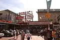 Pike Place Market in Seattle, Washington, looking west on Pike Street from First Avenue
