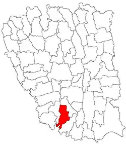 Location in Galați County