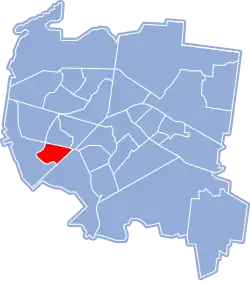 Location of Zielone Wzgórza within Białystok