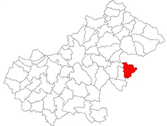 Location in Satu Mare County