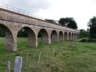 The Avre aqueduct in Revercourt