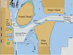 Map of the Channel and Harbor of Port of Palm Beach