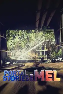 The cover of Portal Stories: Mel, showcasing its logo and the game's environment