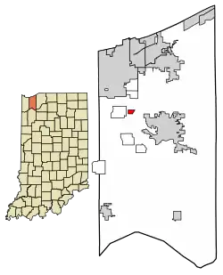 Location of Salt Creek Commons in Porter County, Indiana.