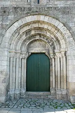 Romanesque portal of the Church of São Martinho de Cedofeita, with nested arches