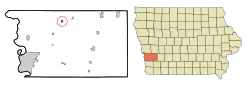Location of Neola, Iowa