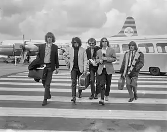 Pretty Things in the Netherlands, c. 1965. Left to Right: Brian Pendleton, John Stax, Dick Taylor, Phil May, Viv Prince