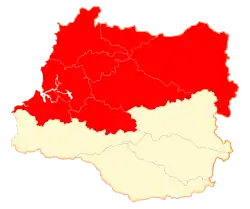 Location in the Los Ríos Region