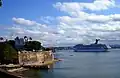 Cruise ship entering San Juan Bay