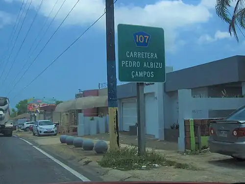Puerto Rico Highway 107 north near Crash Boat Beach