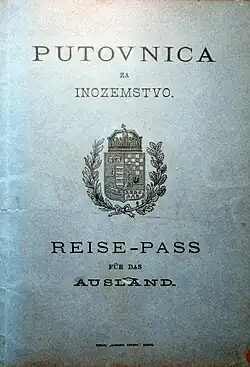 The passport of Nikola Tesla