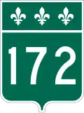 Route 172 marker