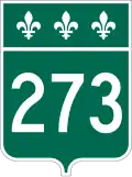 Route 273 marker