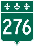 Route 276 marker