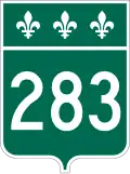 Route 283 marker