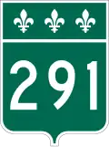 Route 291 marker