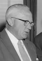 Queensland State Archives 6448 Mr Morris receiving Address of Loyalty migrant children at Parliament House June 1959 (cropped).png