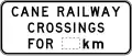 (W5-Q01) Start of Cane Railway Crossings (used in Queensland)