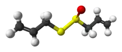 Ball and stick model of R-allicin