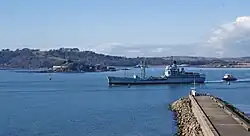 RFA Gold Rover leaving Plymouth Sound in March 2010