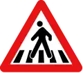 Advance warning pedestrian crossing