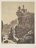 Rabenstein Castle, c. 1840 lithograph by Theodor Rothbarth based on a drawing by Carl Käppel