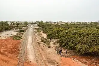 The PTB line near Thiaroye, Senegal