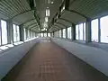Interior of the pedestrian bridge