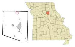 Location of Jacksonville, Missouri