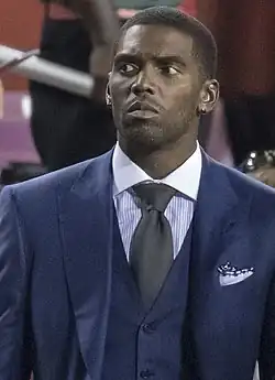 Randy Moss, NFL record holder for most receiving touchdowns in a season, Pro Football Hall of Famer[67][68]