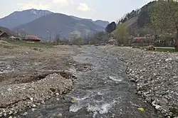 The river exiting Ocoliș village