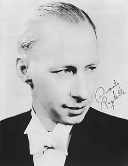 A 1935 photo of Noble signed by him