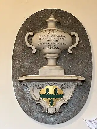 Rev Stephen Lushington’s Wall tablet.