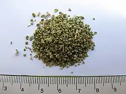 A small pile of rica-rica leaves