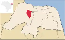 Location in Rio Grande do Norte state