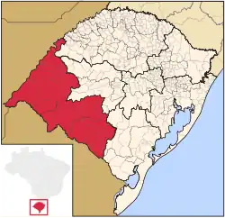 Location of Sudoeste Rio-Grandense