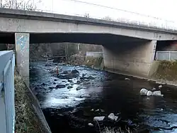 The River Dodder at the Springfield Avenue bridge