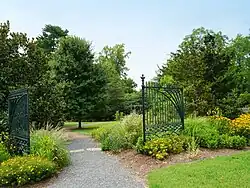 Historic White House gates.