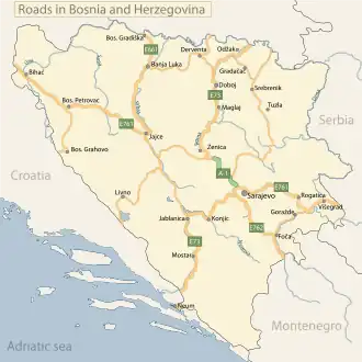Roads in Bosnia and Herzegovina