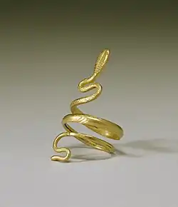 Roman snake ring, 1st century AD