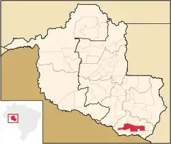 Location in Rondônia state