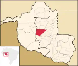 Location in Rondônia state