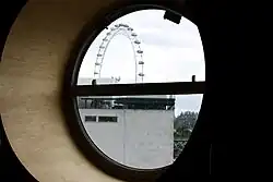 View out the porthole looking west