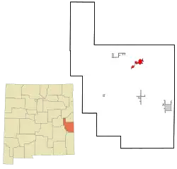 Location of Portales, New Mexico