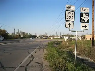 Looking northeast at FM 1640 in Rosenberg
