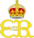 The royal cypher of King Edward VIII, using the Tudor Crown