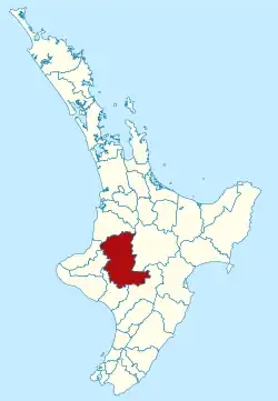 Ruapehu district within the North Island